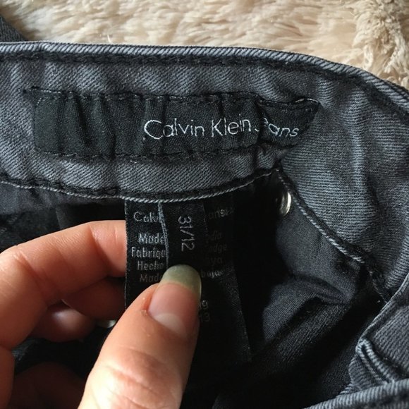 Calvin Klein High Mid Waisted Black Jeans Size 12 - Picture 7 of 8